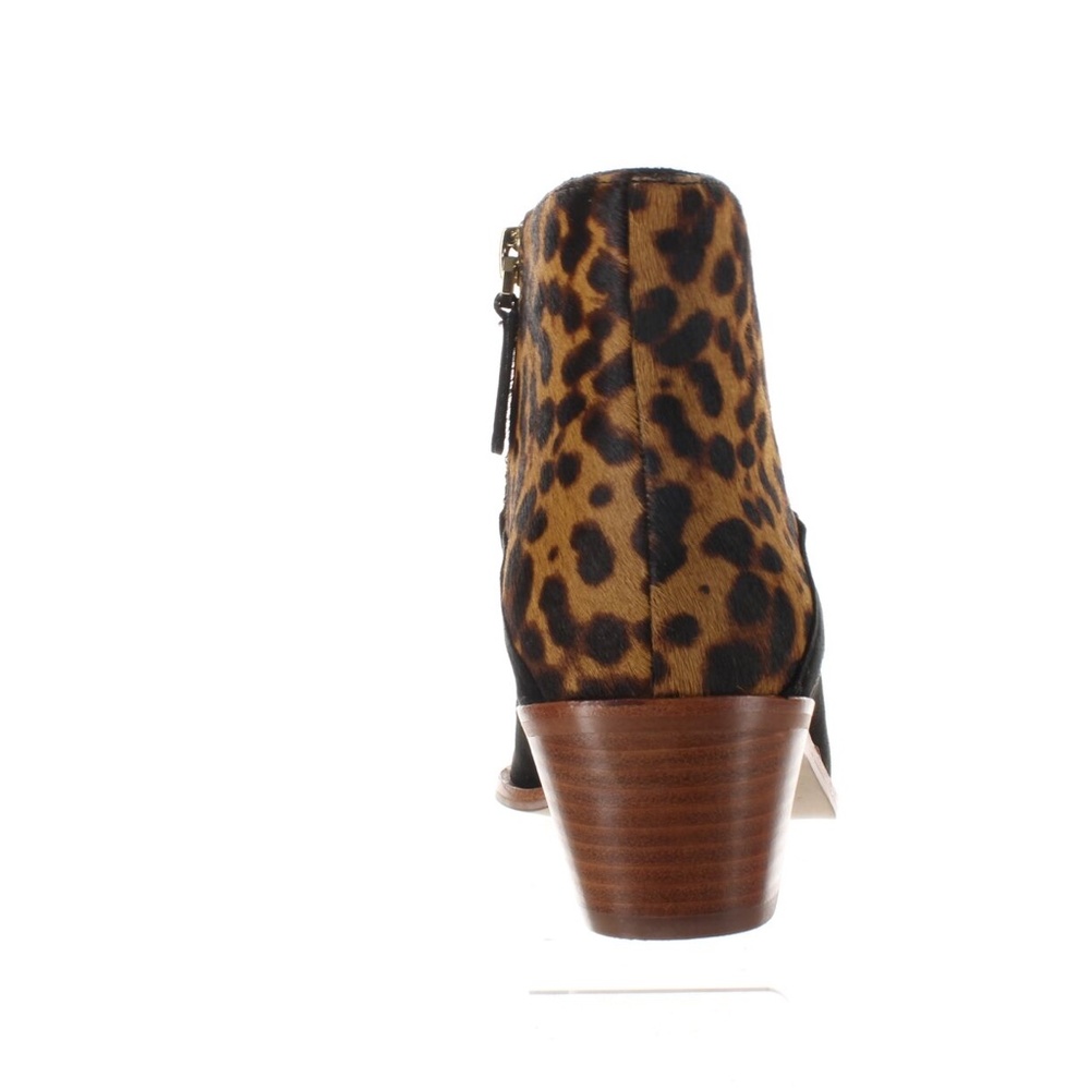 NEW Louise et Cie Vada Leopard PRINT Ankle Boot BOOTIE CALF HAIR SUEDE SIZE 7 - Picture 2 of 9
